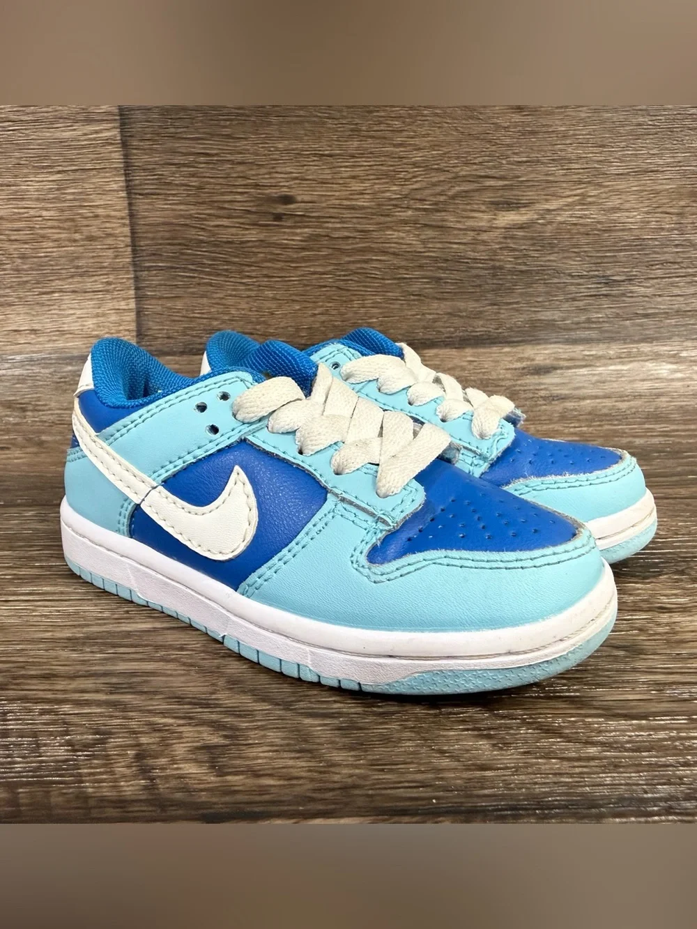 Nike Dunk Low Retro QS (TD) Argon Toddler Size 8C Blue Shoes Sneakers
